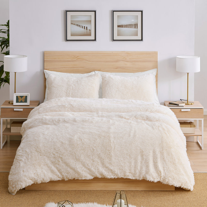 Sweet Jojo Designs Faux Fur Queen Duvet Cover Set & Reviews Wayfair